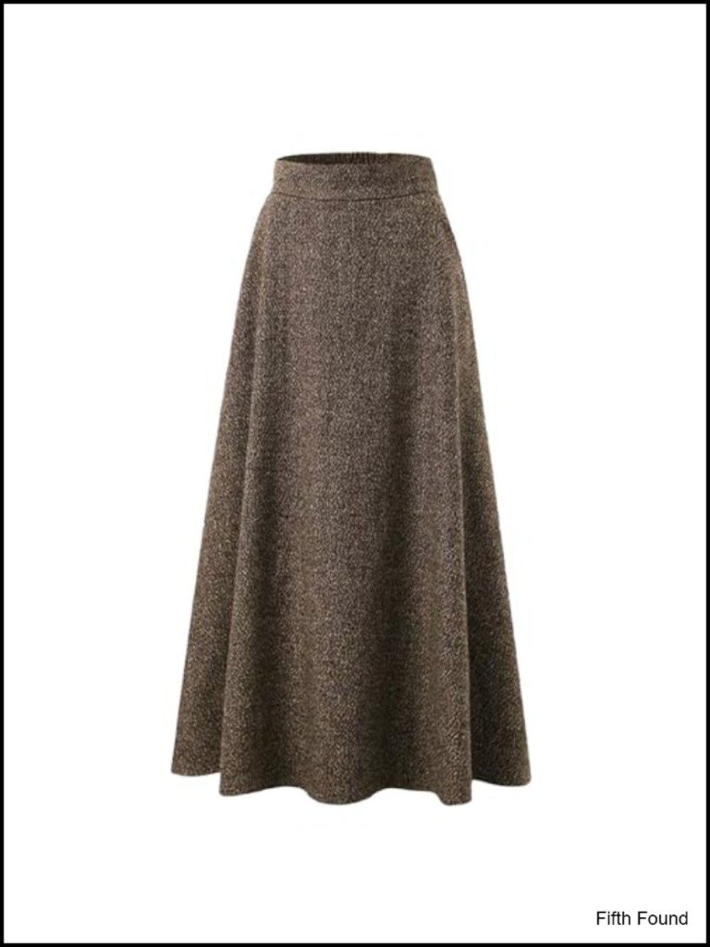 A-Line Maxi Skirt High Elastic Waist Pockets Side Zip Button Fall Winter